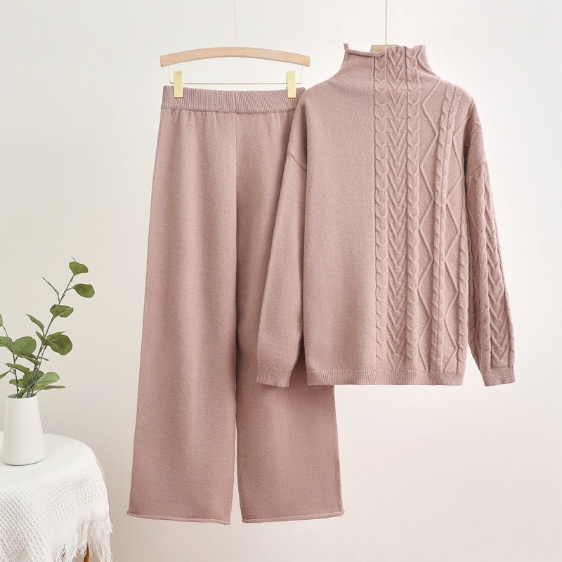 Variant image for Dam Turtleneck Set med Långa Ärmar och Byxor i Viskosfiber-13