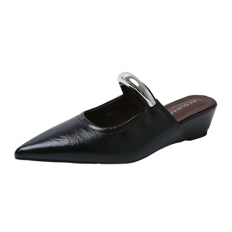 Variant image for Kvinnor Slingback Skor Spetsig Tå Syntetiskt Material med Kedjedetalj-11