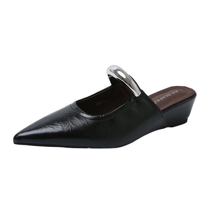 Variant image for Kvinnor Slingback Skor Spetsig Tå Syntetiskt Material med Kedjedetalj-11