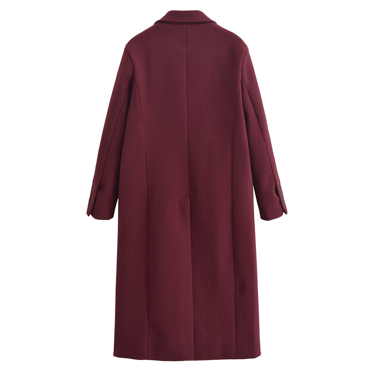 Dam Kappa Långärmad Ull Klassisk Med Knappar-4