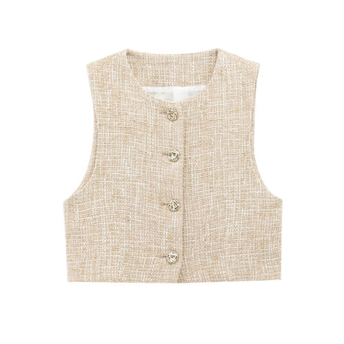 Dam Väst Set Matchande Byxor Texturerad Polyester-1