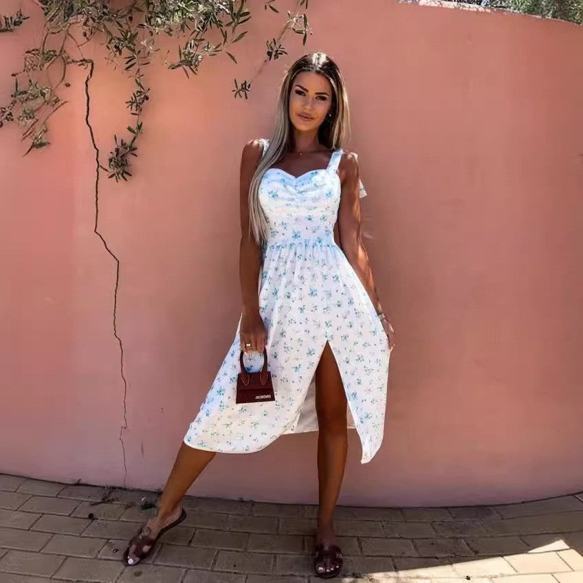 Variant image for Maxiklänning Dam Ärmlös A-linje Polyester Med Slits-1