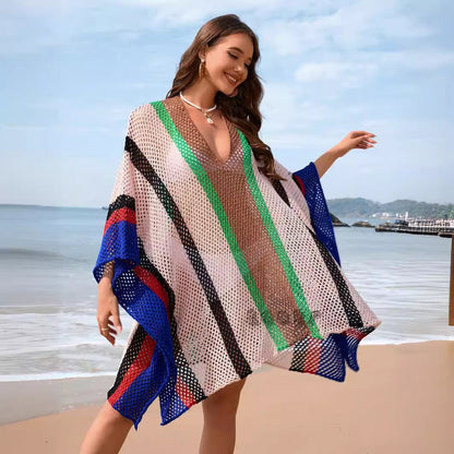 Dam Strandbikini Täckning Klänning Löst Passform Akryl-3