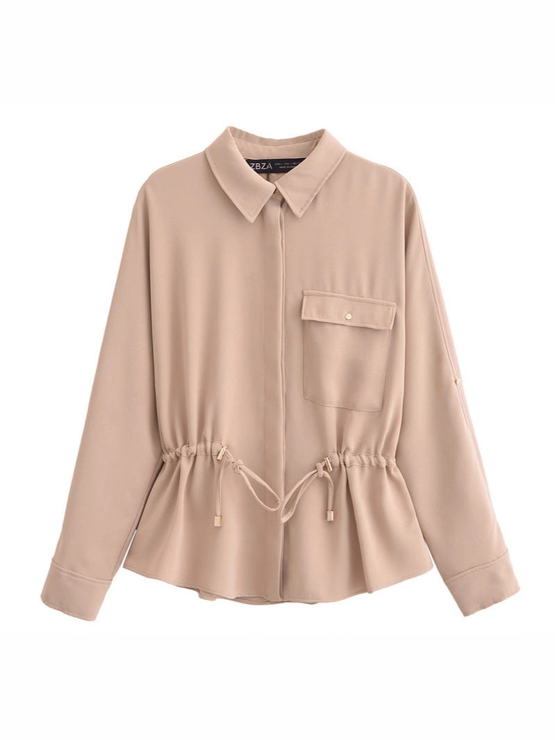 Dam Chiffon Set Skjorta och Vida Byxor Elegant Lätt Material 3