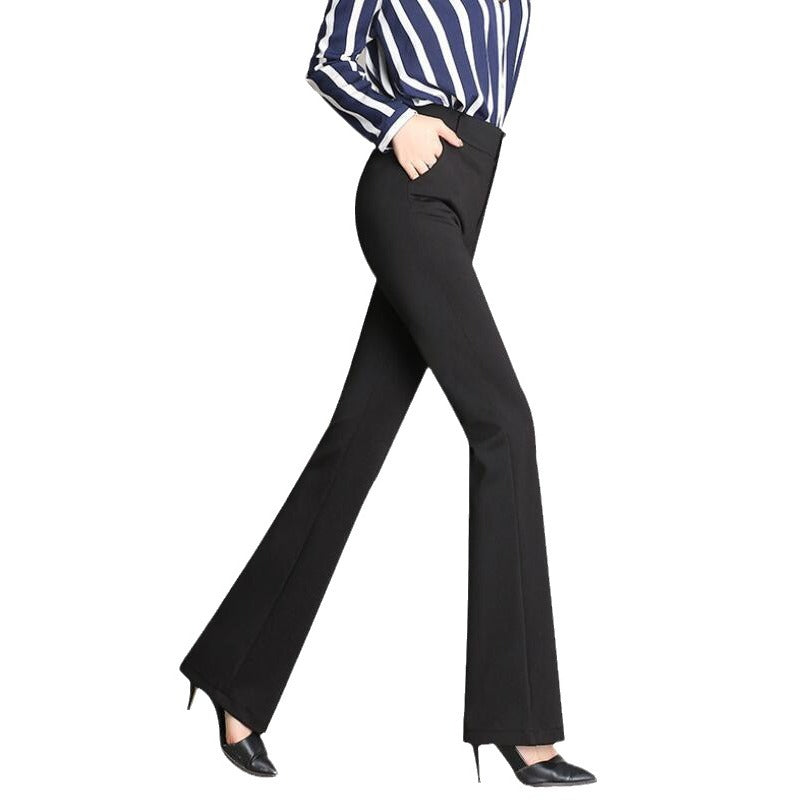 Dam Fritidsbyxor Högmidjade Polyester Långt-4