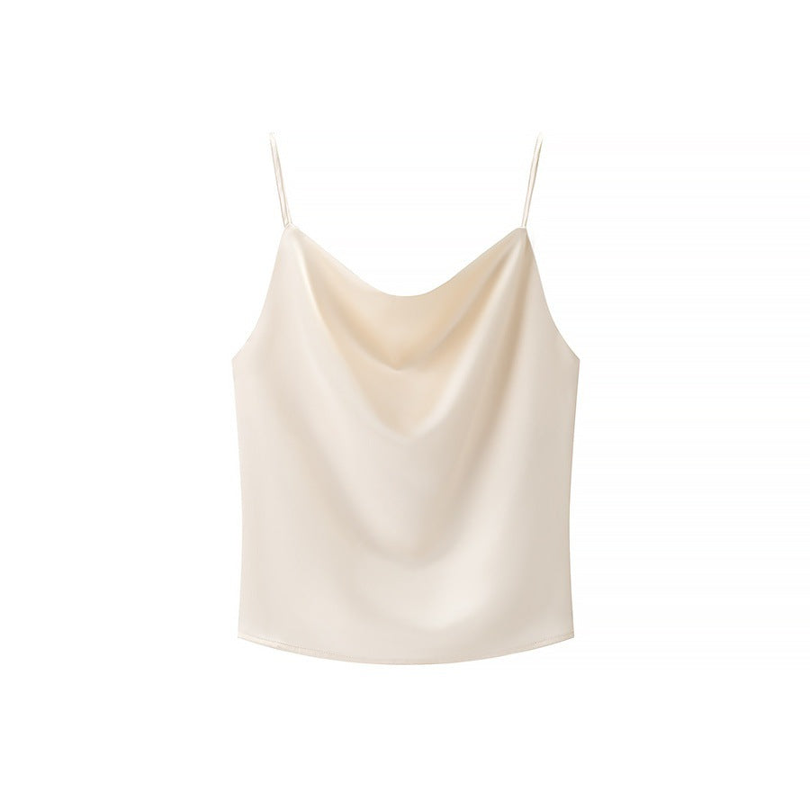 Dam Satin Topp Justerbara Spaghetti Band Elegant 1