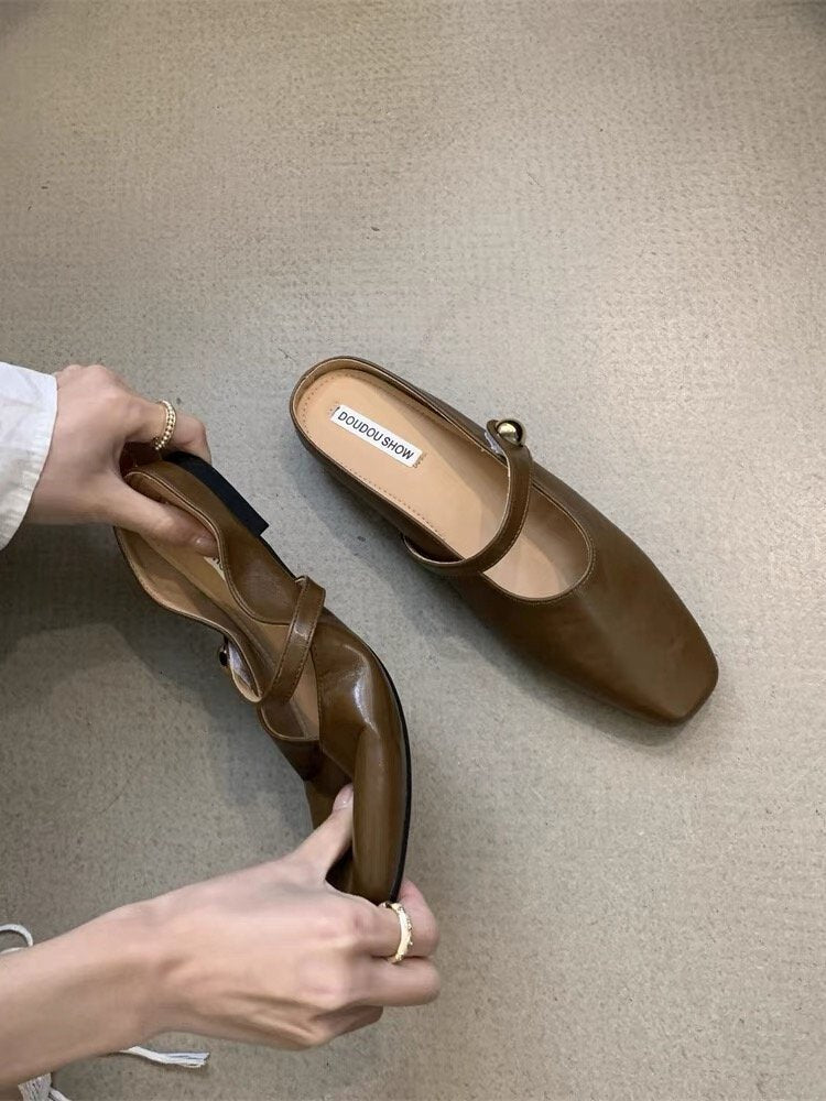 Dam Slingback Pumps i Metallisk Stil med Justerbar Design – Elegant Spetsig Form för Mångsidiga Tillfällen 9