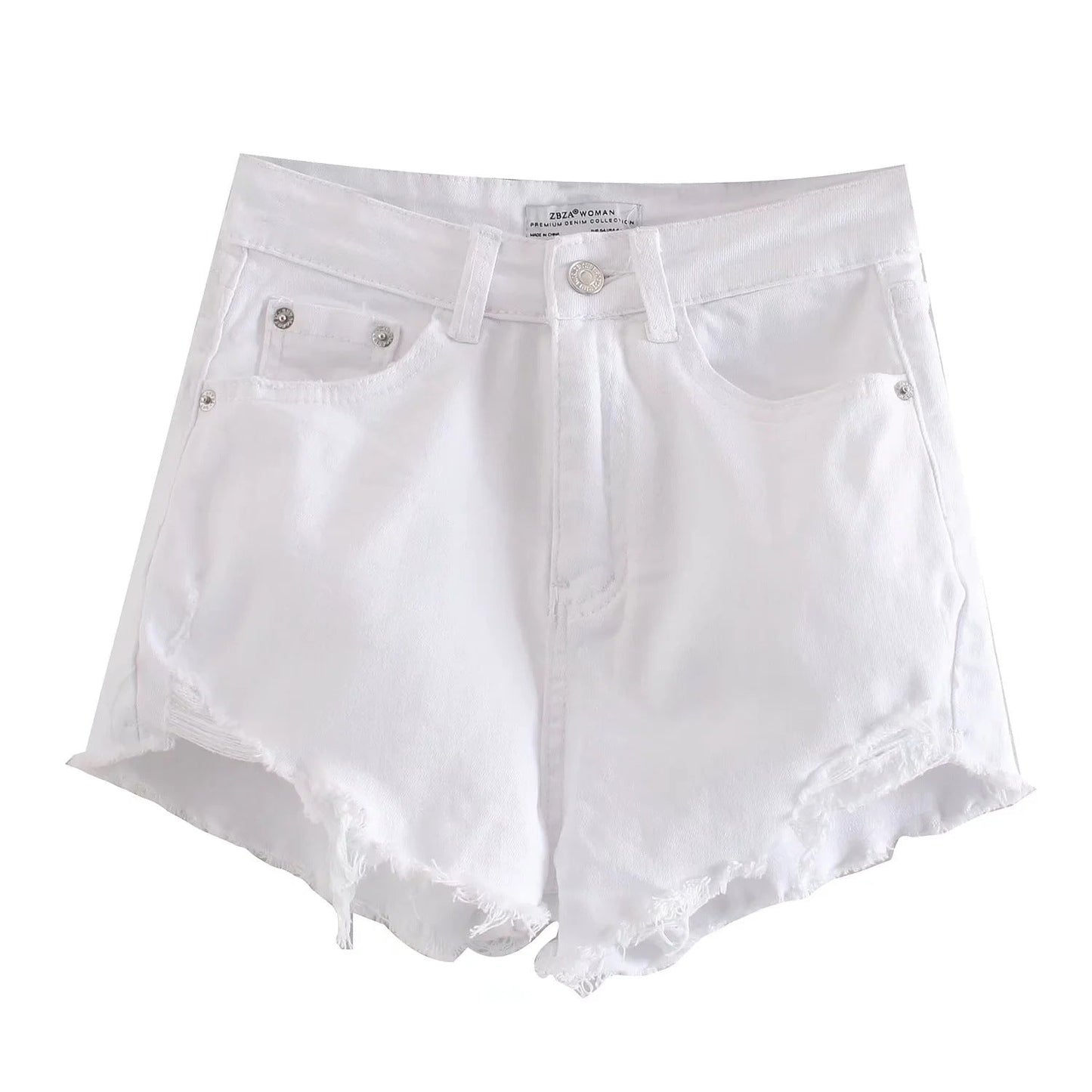 Kvinnors Denimshorts Avslappnad Design Högkvalitativ Denim 7