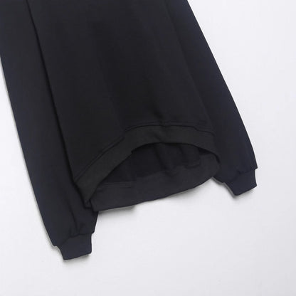 Dam Tröja Broderidesign Mjuk Bomullsmix Avslappnad Passform-5