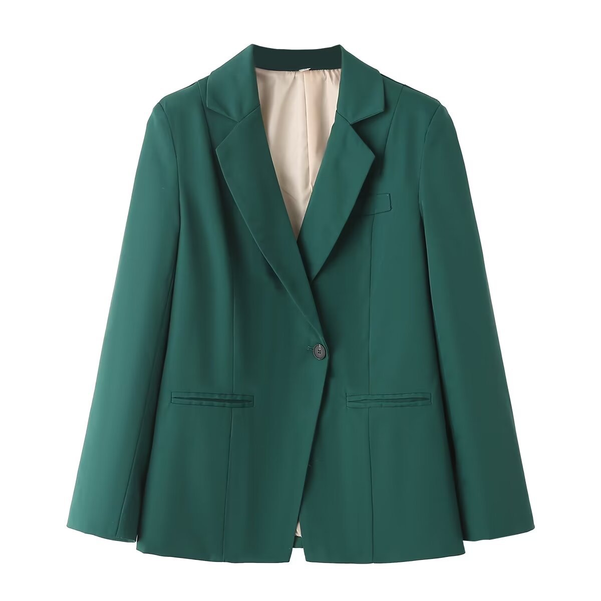 Dam Kostym Slim Fit med Långa Byxor Polyester Elastan-3