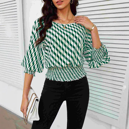 Kvinnor Wrap Top Trendig Design Lätt Tyg-5