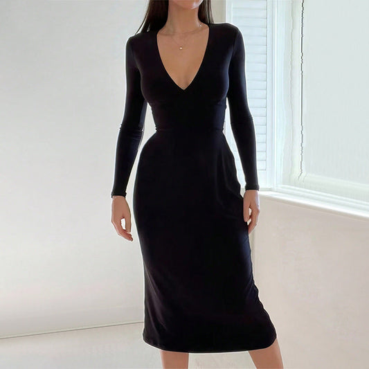 Dam Klänning Justerbar Minimalistisk Patchwork Midirock-1