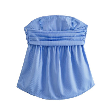 Dam Slim Top Knappdesign 100% Bomull Streetwear 4