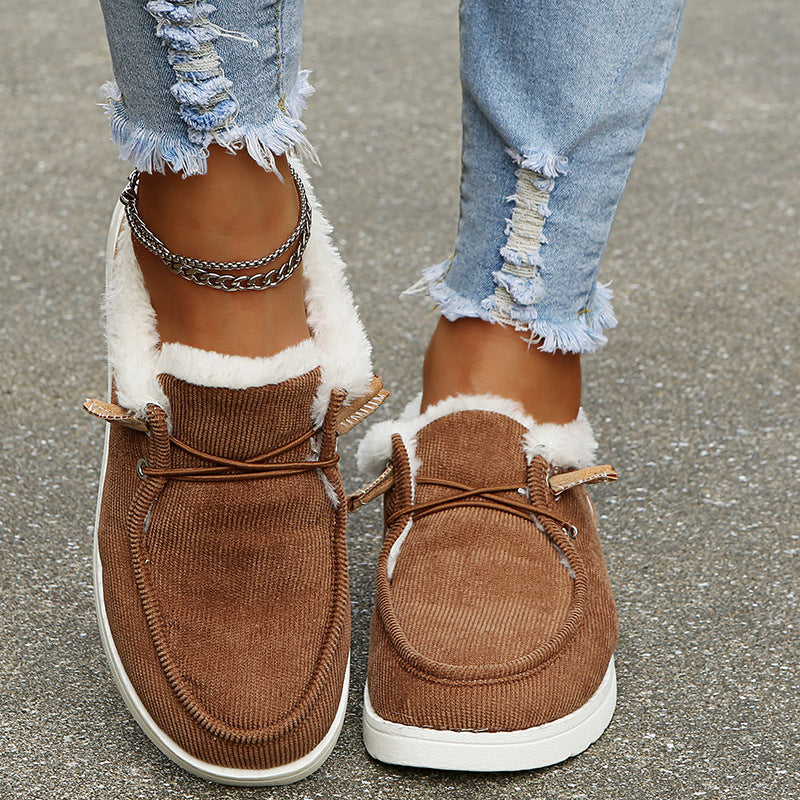 Dam Vinter Sneakers Trendig Design med Päls och Robust Sula 10