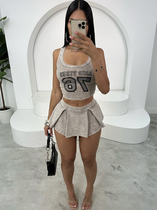 Kvinnors Kort Toppset Rynkad Spandex-1
