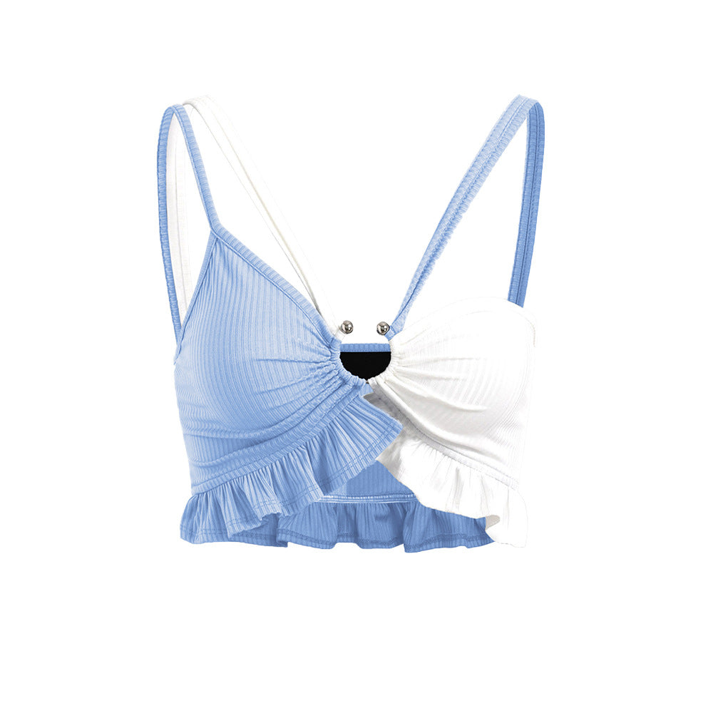 Dam Skördetopp Lätt Stretchy Polyester-3