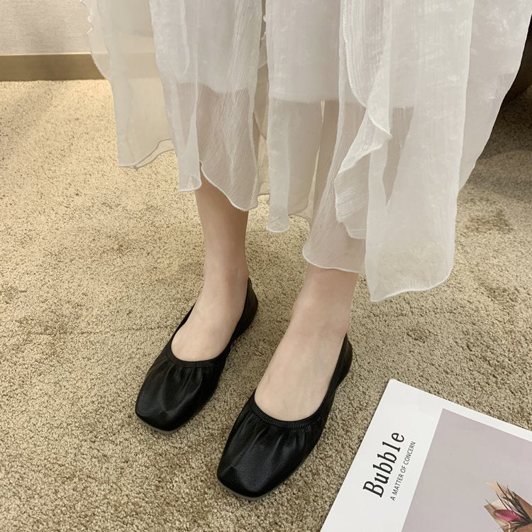 Svarta Ballerinaskor Dam i Mjukt Läder med Flexibel Sula – Elegant och Bekväm Design för Vardag och Fest 3