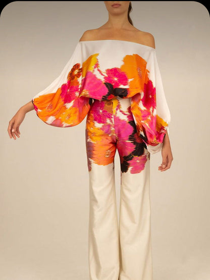 Variant image for Dam Byxor Set Bred Benform Långärmad Polyester 3D Mönster-26