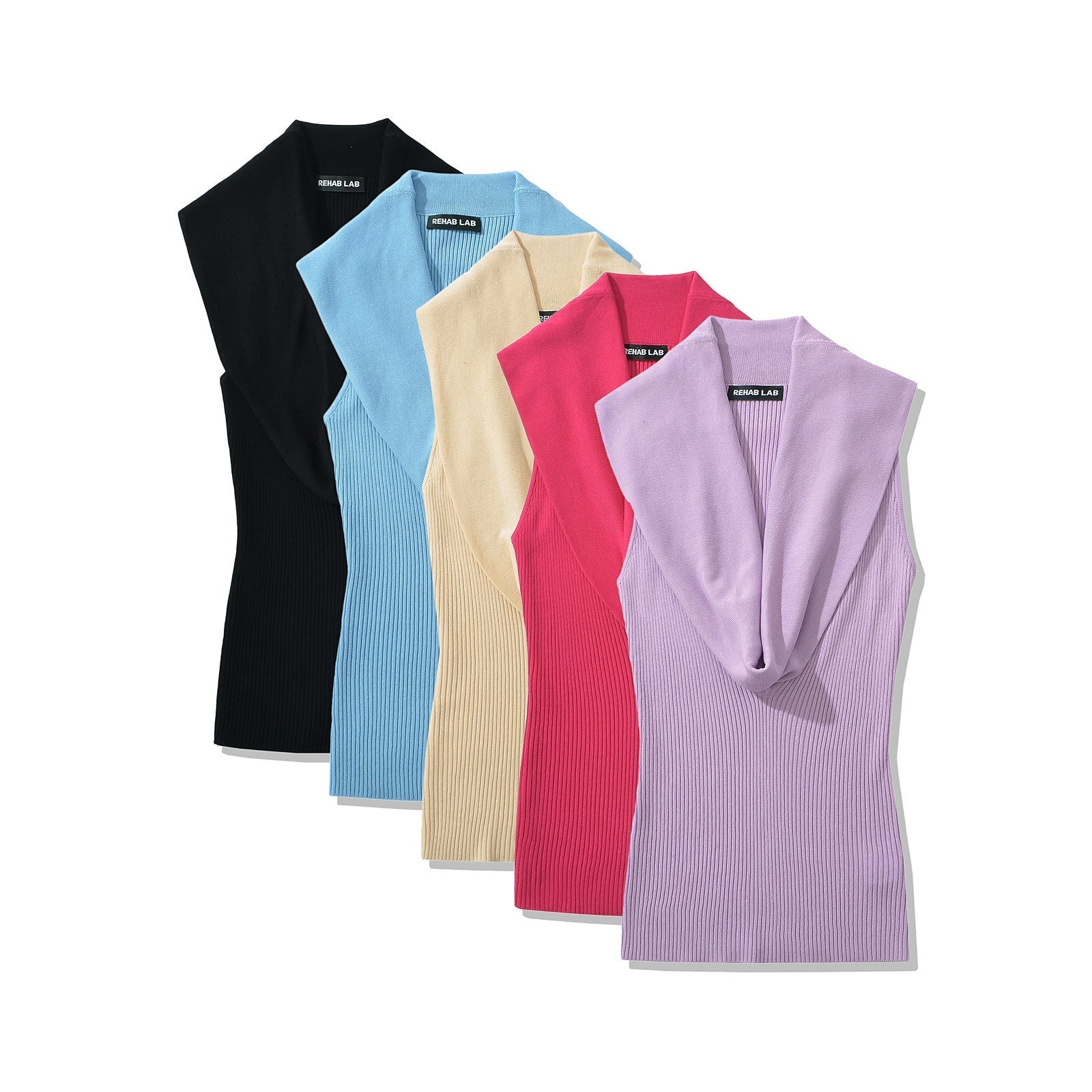 Dam Klänning Monterad Polyester med Fälls Halsringning-2