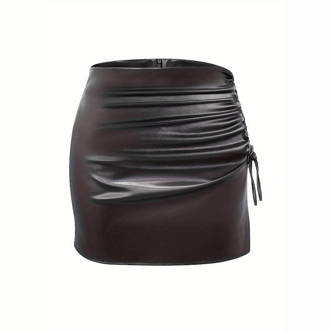 Kvinnors Minikjol Justerbar Syntetiskt Läder Modern Design 4