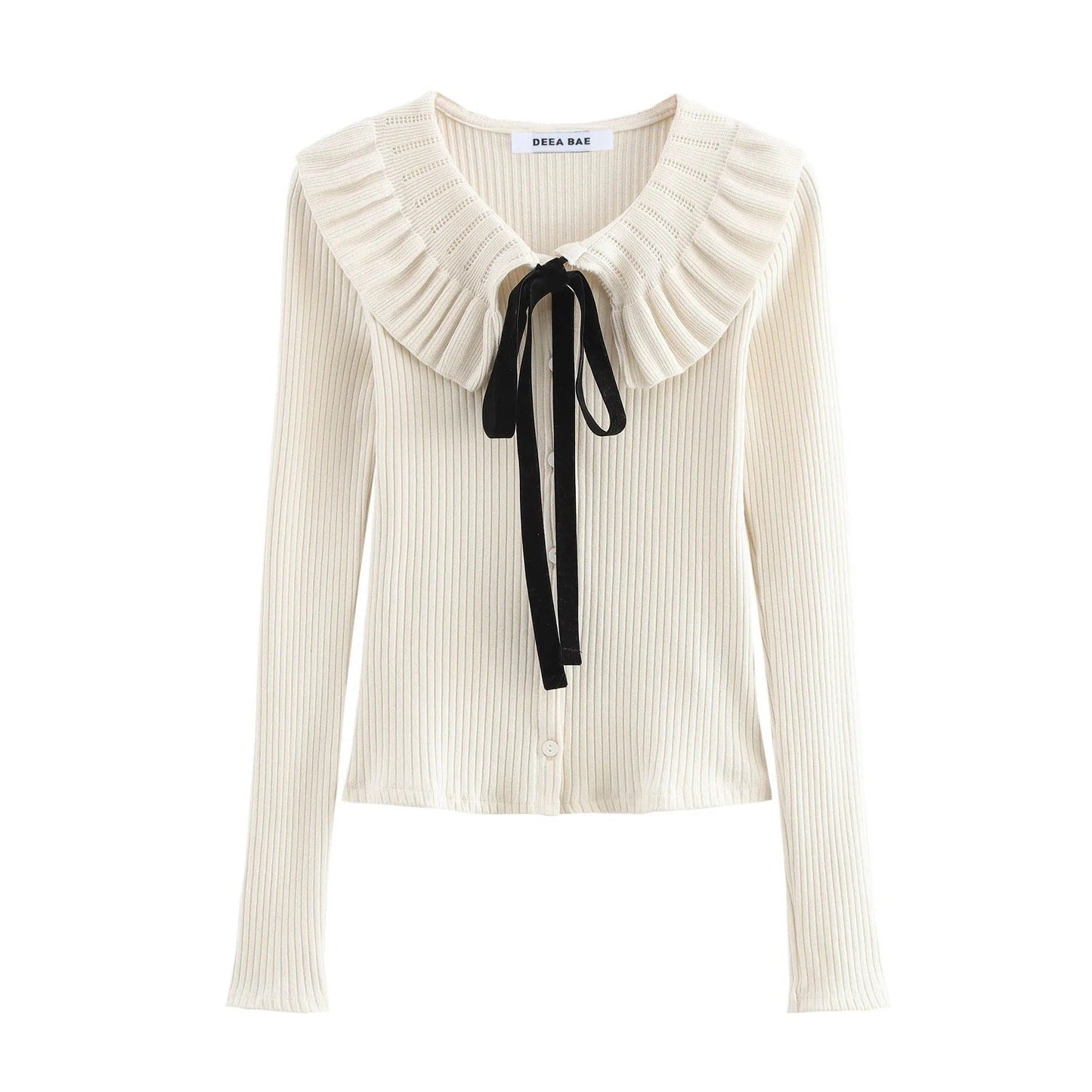 Variant image for Kvinnors Cardigan Rüsch Detaljer Justerbart Band Bomull-1