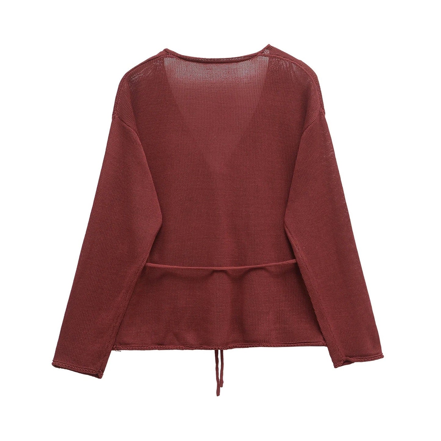 Kvinnors V-Neck Cardigan i Andningsbar Bomullsblandning med Knappar – Elegant och Bekväm Passform, Finns i Flera Färger 2