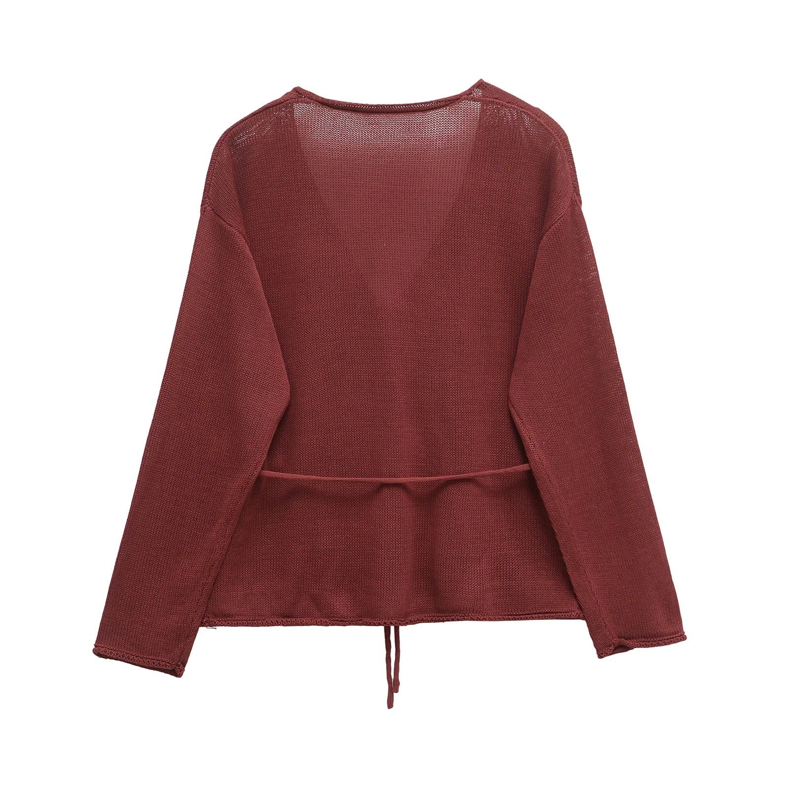 Kvinnors V-Neck Cardigan i Andningsbar Bomullsblandning med Knappar – Elegant och Bekväm Passform, Finns i Flera Färger 2