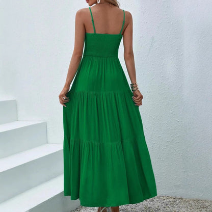 Kvinnors A-Line Klänning Spaghetti Remmar Polyester-5