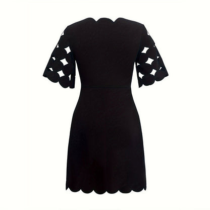 Fina Dam Klänningar Utskurna Ärmar Elastiskt Tyg 7