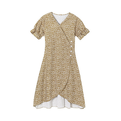 Variant image for Kvinnors Midi Klänning Asymmetrisk V-Hals Polyester-16