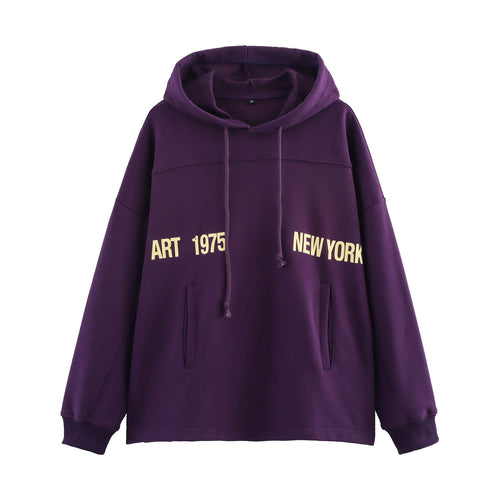 Dam Hoodie Överdimensionerad Grafiskt Tryck Andningsbar Material 1
