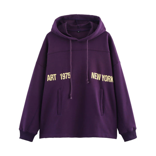 Dam Hoodie Överdimensionerad Grafiskt Tryck Andningsbar Material 1