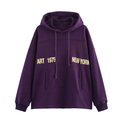 Dam Hoodie Överdimensionerad Grafiskt Tryck Andningsbar Material 5