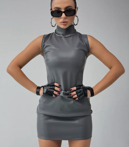 Variant image for Dam Minirock Slim Fit PU Polyester-7