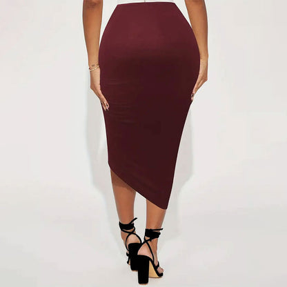 Kvinnors Wrapkjol Blommig Design Rüsch Detaljer Andningsbart Material 4