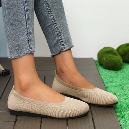 Kvinnors Ballerinas Slip-On Vävt Material med Halkfri Sula 15