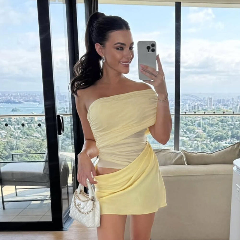 Kvinnors Aftonklänning Draperad Elastisk Tyget 5