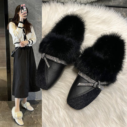 Dam Tofflor Slingelement Lyxig Päls Mjuk Innersula 2