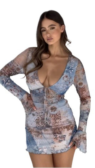 Kvinnors Minikjol Bodycon Abstrakt Spandex-4