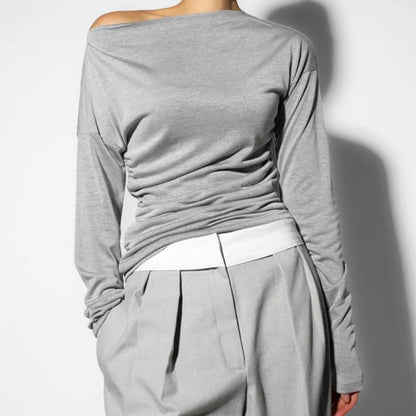 Dam Off-Shoulder Topp Lätt Material Elegant Design 1
