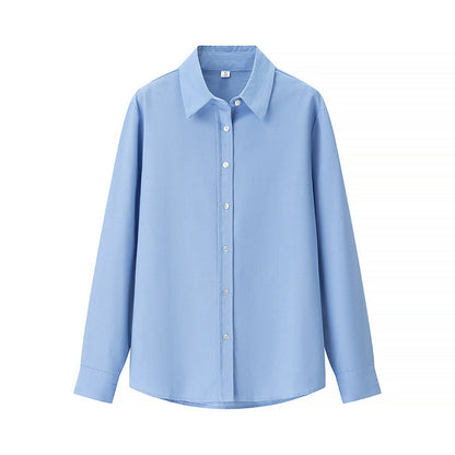 Vit Dam Blus Klassisk Krage Figur-hugging Bomull 1