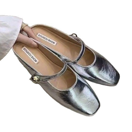 Kvinnor Ballerinaskor Elegant Glansigt Syntetiskt Material 6