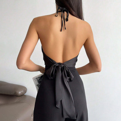 Dam Halterneck Top Slim Fit Polyester-3