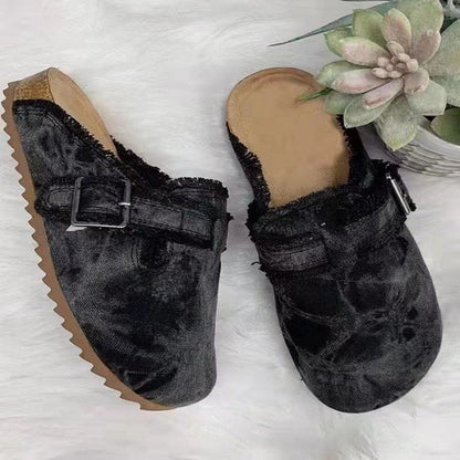 Kvinnors Pantoletter Avslappnad Stil Mjuk Textil-3