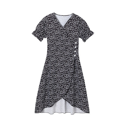 Variant image for Kvinnors Midi Klänning Asymmetrisk V-Hals Polyester-6