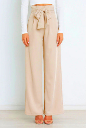 Variant image for Snygga Byxor Dam Lång Passform med Snörning i Lätt Polyester-26