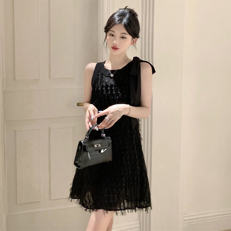 Variant image for Kvinnors Ärmlös Västklänning Med Fransar Polyester-4