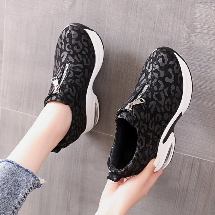 Kvinnliga Chunky Sneakers Trendig Design Högkvalitativt Tyg 2