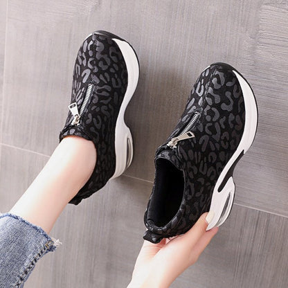 Kvinnliga Chunky Sneakers Trendig Design Högkvalitativt Tyg 2