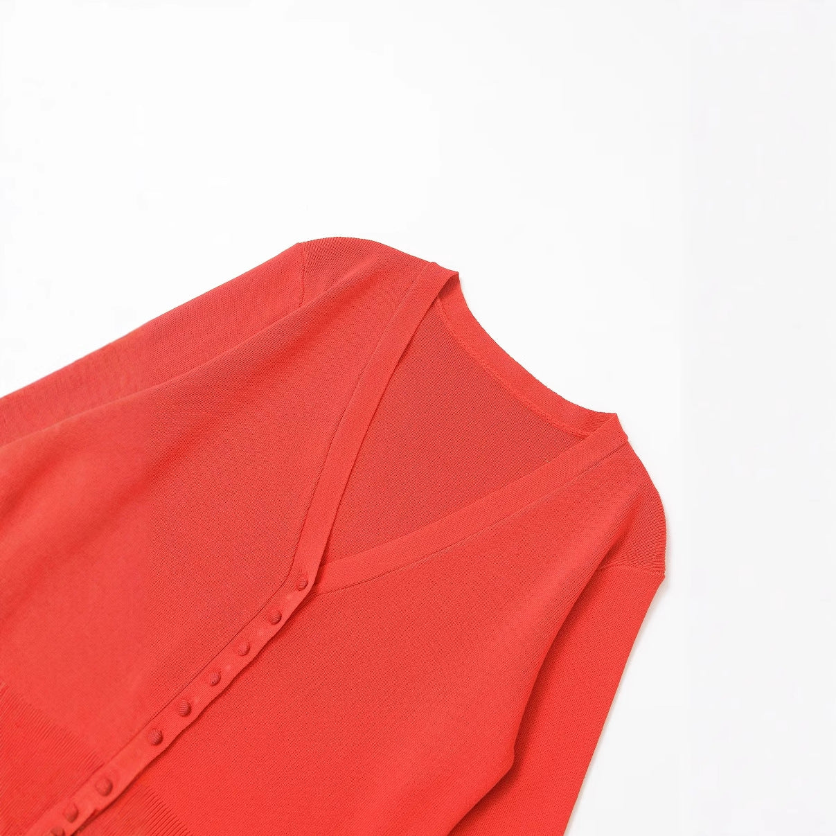 Kvinnors Cardigan Djup V-ringning Mjuk Andningsbar Tyg-4